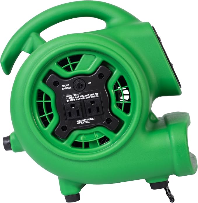 XPOWER P-230AT Mini Mighty 1/4 HP 925 CFM Centrifugal Air Mover, Carpet Dryer - Image 3
