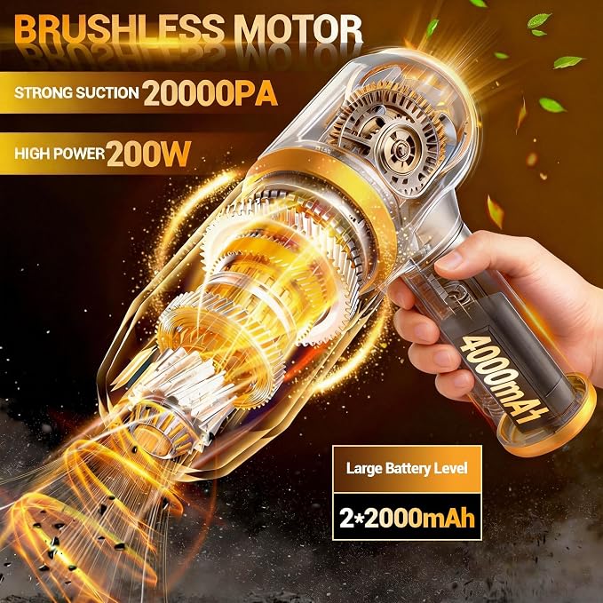 Cozylady Handheld Car Vacuum Portable Cordless, High Power 4 in 1 Vacuum - Image 2