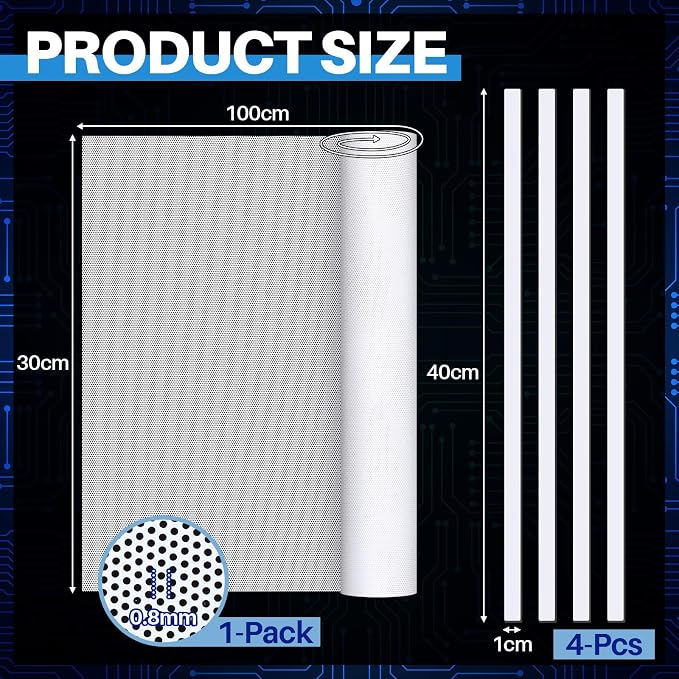 Woanger 2 Pcs 1000 x 300 mm DIY PC Case Dust Filter PC Fan Mesh Filter Air Vent - Image 2