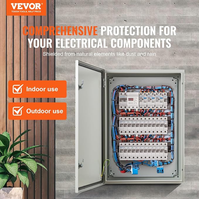 VEVOR Steel Electrical Box, Cold Rolled Steel Electrical Enclosure Box - Image 2