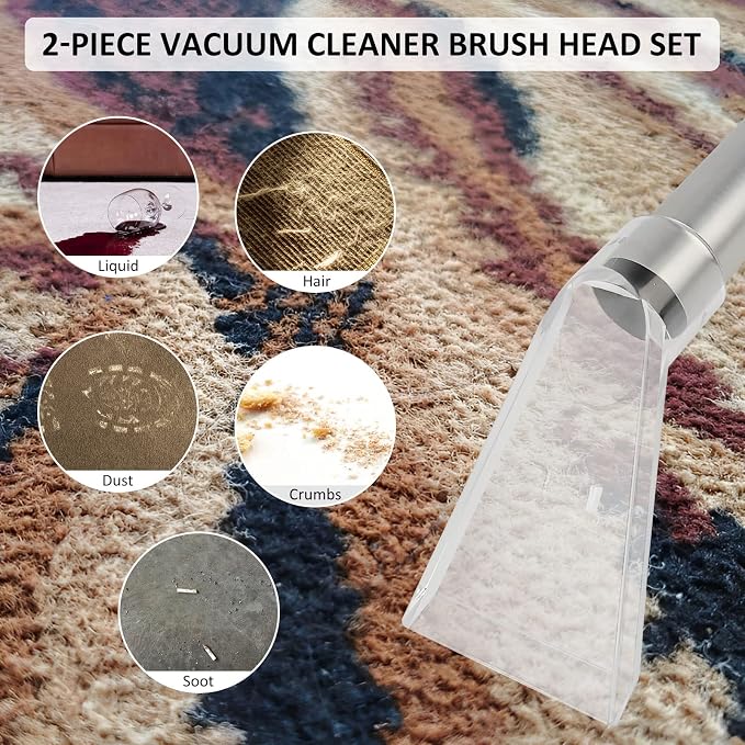 2Pcs Carpet Vac Extractor Attachment Tool, Portable Vacuum Cleaner Brush Head - Image 4
