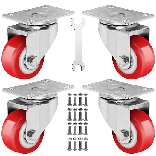 2.5 Inch Caster Wheels Heavy Duty Casters Set of 4 Lockable Cart Wheels - Image 8