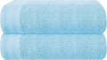 Cotton 2 Pack Oversized Bath Towel Set 28x55 inches, Large Bath Towels, Ultra Absorbant Compact Quickdry & Lightweight Towel, Ideal for Gym Travel Camp Pool - Sky Blue