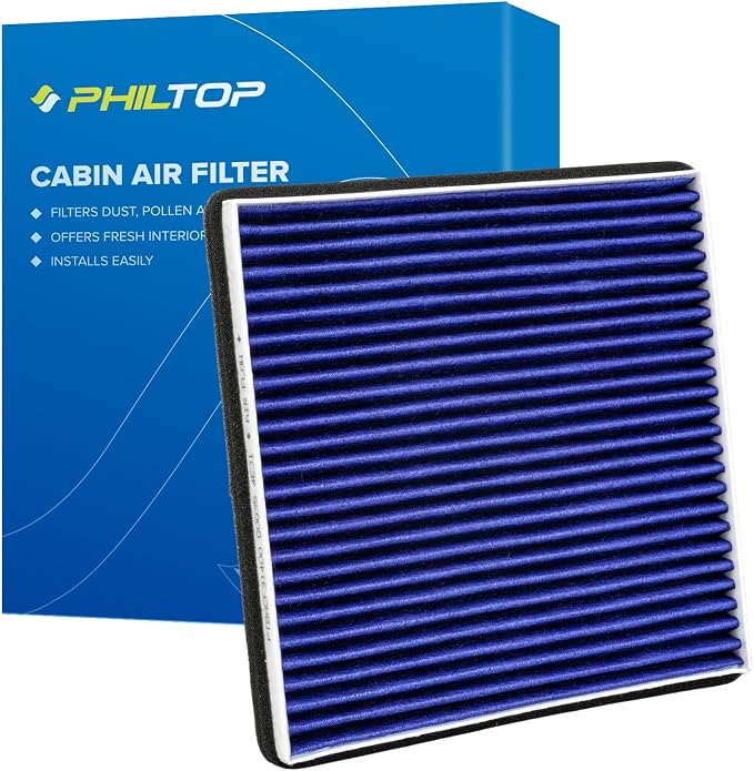PHILTOP Premium HEPA Cabin Air Filter w/Dual Activated Carbon, Compatible by PHILTOP