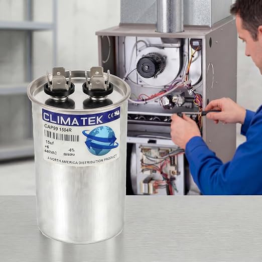 ClimaTek 15 MFD 370/440 Volt VAC Run Round Capacitor CAP99-1504R - Image 4