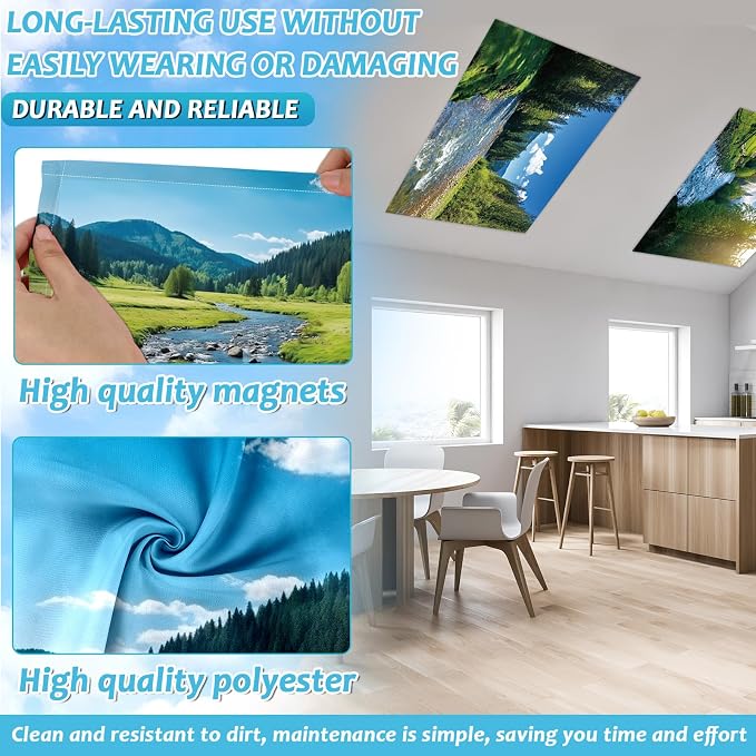 6 Pcs Landscape Scenery Fluorescent Light Covers - Image 3