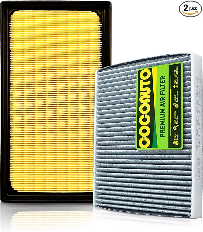 Engine & Cabin Air Filter Kit for Lexus RX350h Hybrid, NX450h+ RX450h+ PHEV by COCOAUTO