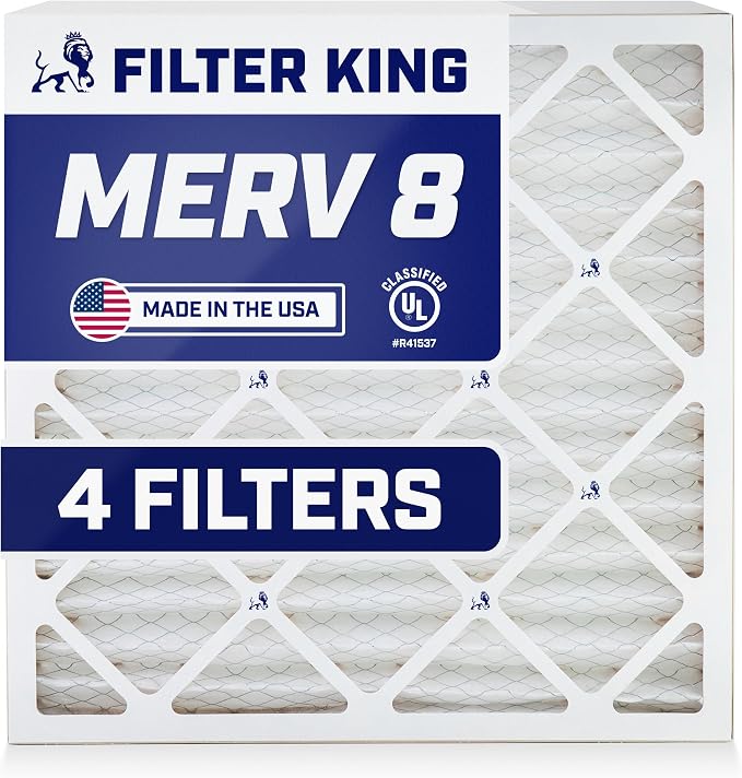 Filter King 19.75x35.75x1 Air Filter | 4-PACK | MERV 8 HVAC Pleated A/C Furnace by FilterKing