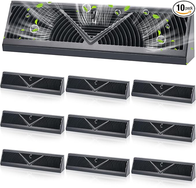 Yaocom 10 Pack Baseboard Register Vent 24 Inch Duct Opening Size Vent Covers by Yaocom