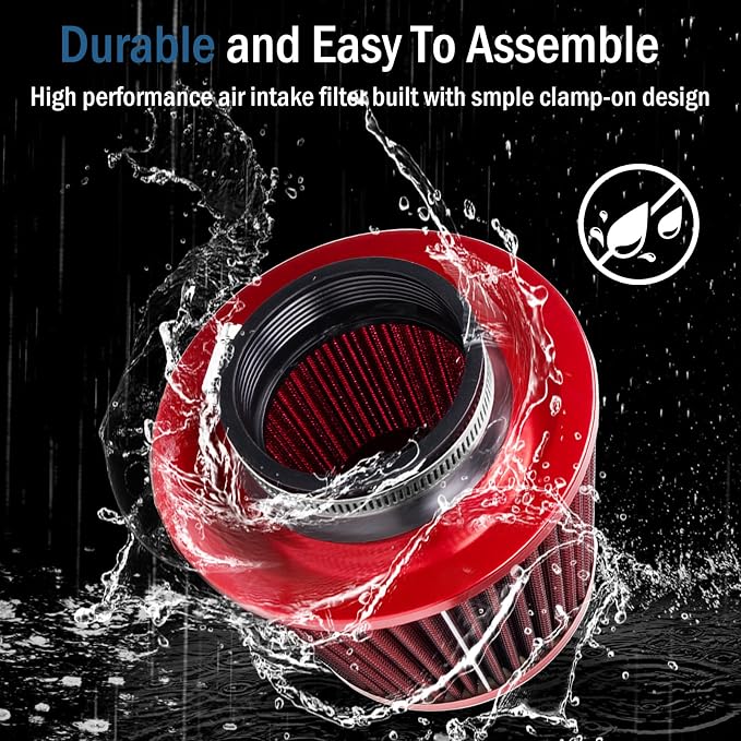 Universal Clamp-On Air Intake Filter, High Performance, Washable Filter - Image 6