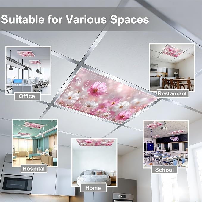 4 Pack 2x4 FT Magnetic Fluorescent Light Covers, Ceiling Light Filters - Image 4