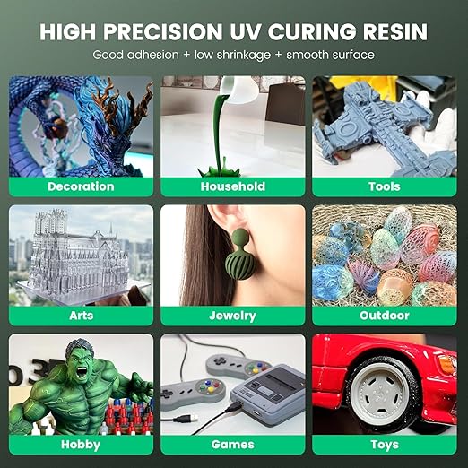 SUNLU 2000g Standard Resin for 3D Printer, Fast-Curing Photopolymer Resin for - Image 3