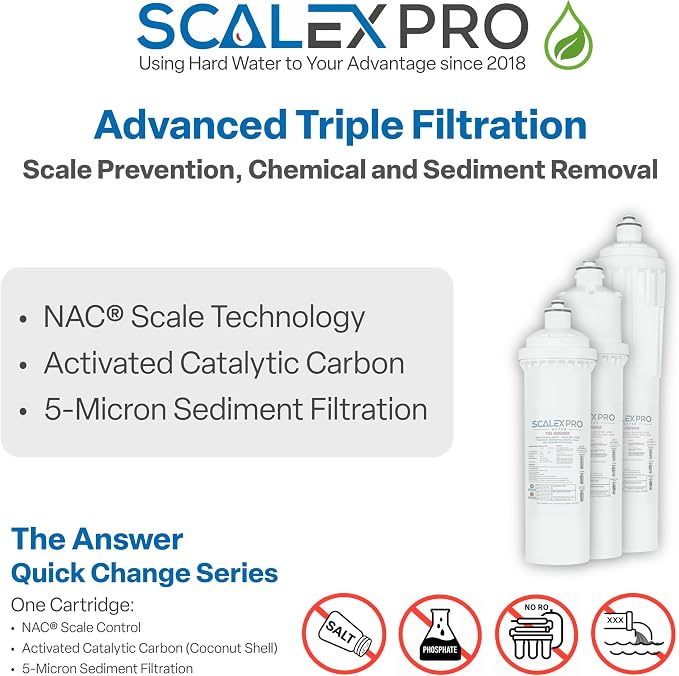 The Answer - 12in Quick Change 3/8in Auto Shut Off Head and Water Filter Combo - Image 3