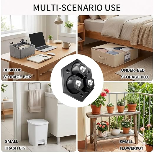 Mini Caster Wheels, Self Adhesive Appliance Sliders - Image 5