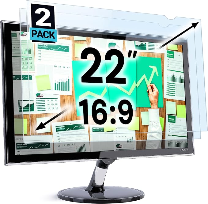 VINTEZ 22 inch Blue Light Blocking Screen Protector Panel by VINTEZ