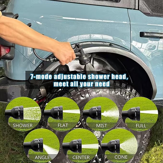 4.5Gallon Pressurized Water Tank,Portable Aluminum Camping Shower Water Storage with Spray Hose for Overland Off-Road Vehicles, Pick-up Trucks,Outdoor Activities Water Supply.
