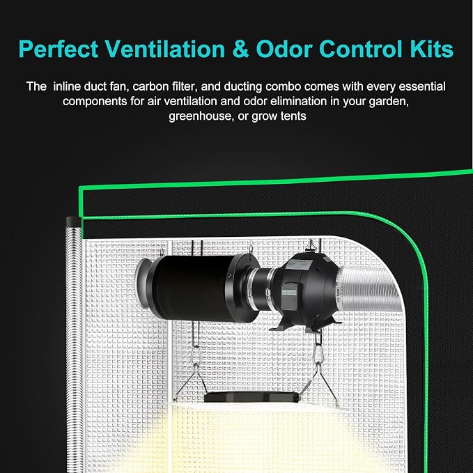 Air Filtration Kit, 6.6 Ft Ducting & Rubber Coupler, Ventilation Exhaust Fan - Image 7