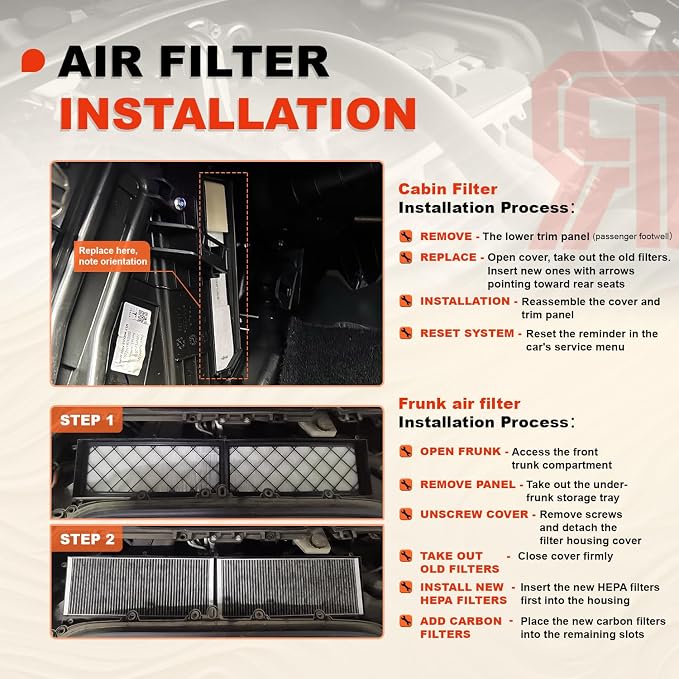 6-Pack HEPA Air Intake Filter & Upgrade Activated Carbon Cabin Air Filter Kit - Image 6
