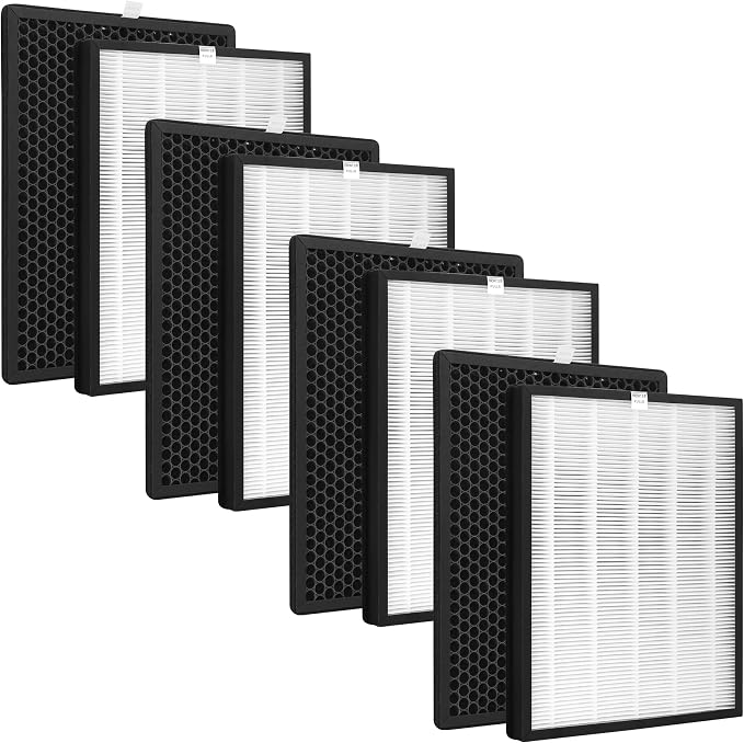 4 Sets Replacement Filters for Alexapure Breeze AP-B102 and 3049 Air Cleaner by FCFMY