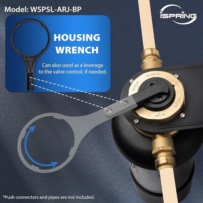 iSpring WSP50SL-ARJ-BP, NSF Certified, Whole House Spin Down Sediment Water - Image 5