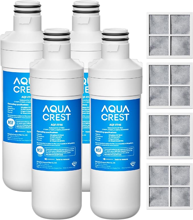 AQUA CREST LT1000PC ADQ747935 Refrigerator Water Filter and Air Filter by AQUACREST