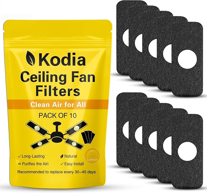 Kodia Ceiling Fan Filters for Blades – Activated Carbon Air Purifier Pads for by Unknown