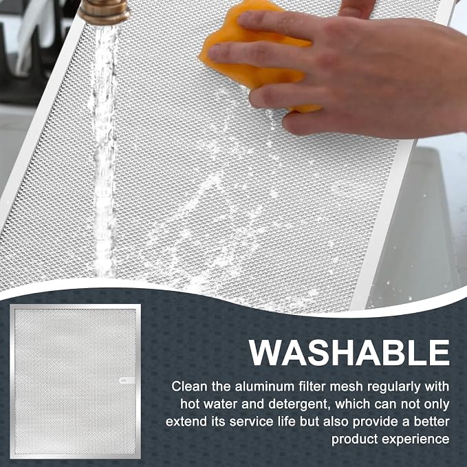 BPS1FA30 Range Hood Grease Filter 11-3/4" x 14-1/4" Multi-layer Aluminum Mesh - Image 7