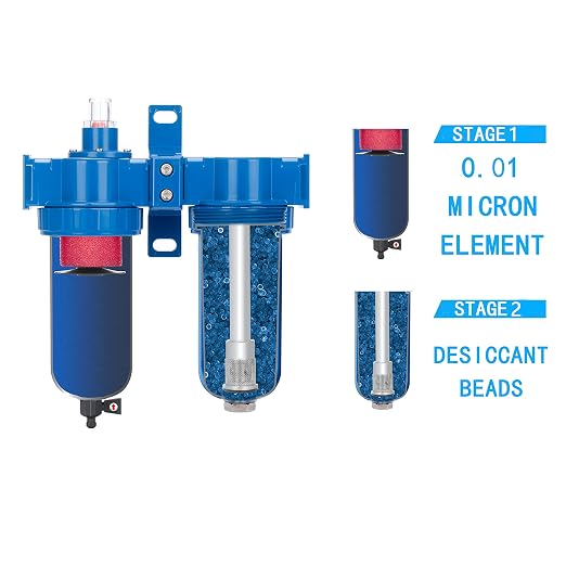 NANPU Zinc Alloy Coalescing Filter & Desiccant Dryer System, Poly Bowl - Image 6