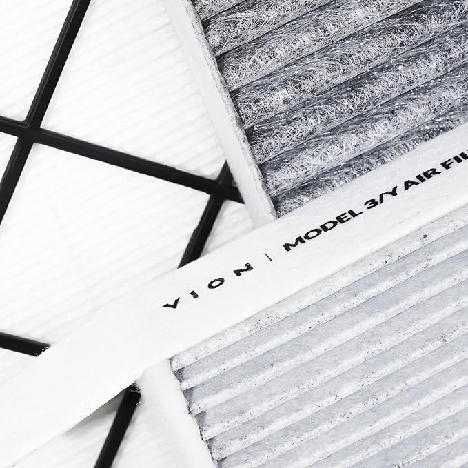 VION Tesla Model Y Air Filter Kit 6-Pack – Dual System Front Trunk HEPA + - Image 4