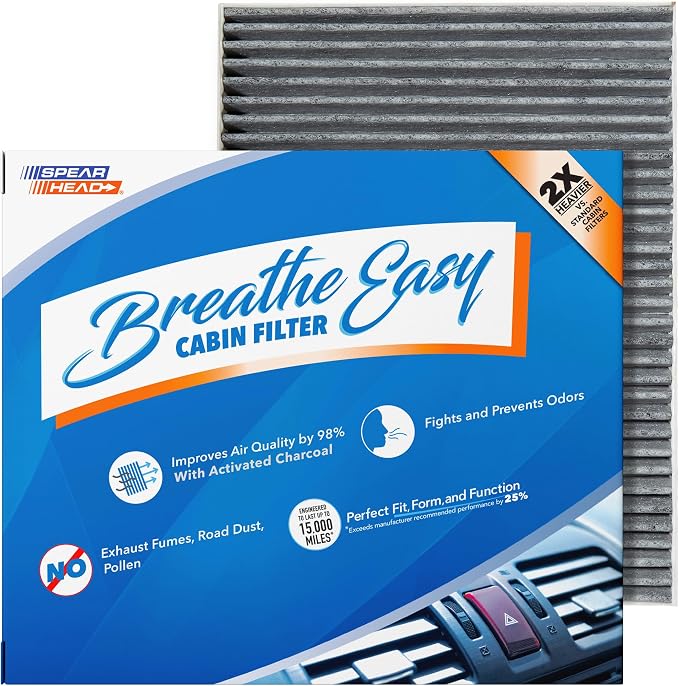 Spearhead Odor Defense Breathe Easy AC & Heater Cabin Filter | Fits 2016-2020 by SPEARHEAD
