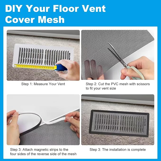 4 PCS DIY Magnetic Vent Covers-13.8" x 11.8" Customizable Air Register - Image 2
