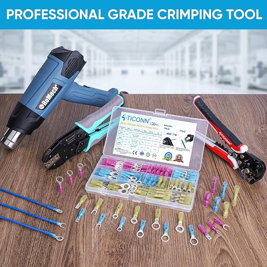 TICONN 160Pcs Heat Shrink Wire Connectors, Waterproof Automotive Marine - Image 9