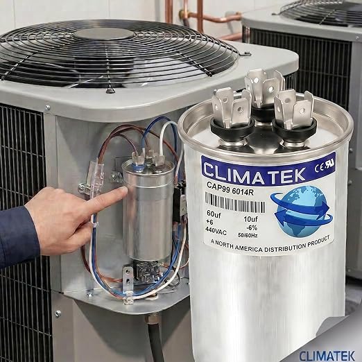 ClimaTek 60 + 10 MFD 370/440 Volt Dual Run Capacitor CAP99-6014R | 60/10 | VAC - Image 4