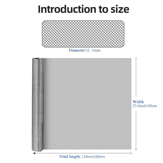 20 Mesh 304 Stainless Steel Mesh Screen, Rust Free Woven Wire Mesh, Metal Mesh - Image 2