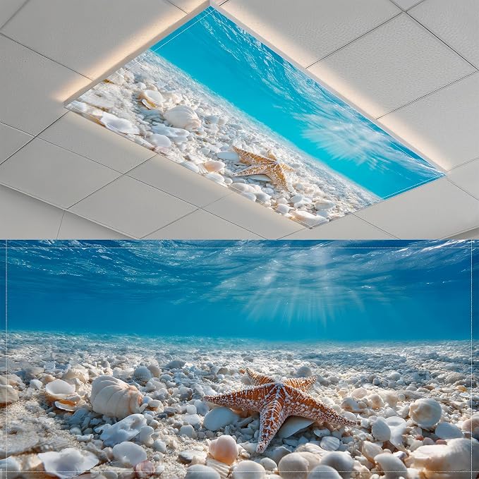 2 Pack Fluorescent Light Covers- 4 x 2 Feet Magnetic Ceiling Light Cover Room by BSFHH