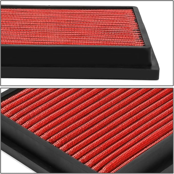 DNA Motoring AFPN-071-RD Clean Air Washable Drop In Panel Air Filter Enhance - Image 3