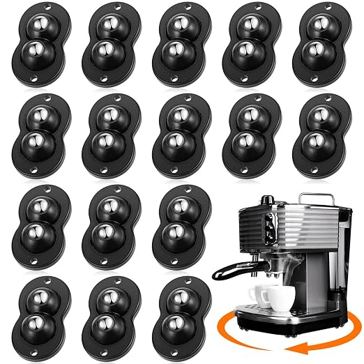 Leumoi 16 Pcs Self Adhesive Appliance Wheels, 360° Swivel Mini Casters by Leumoi
