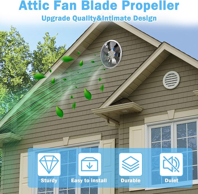 FB99100 Attic Fan Blade Propeller 12" 32 Degree 5 Blade - Image 5