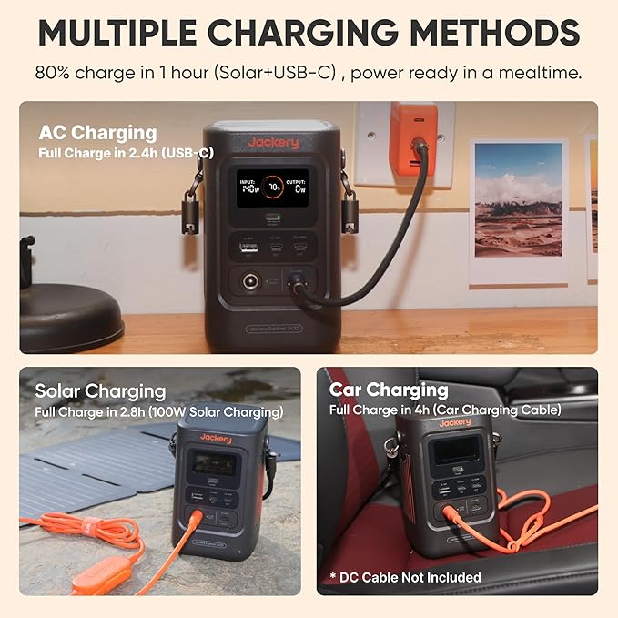 Jackery Explorer 240D Power Bank, LiFePO4 Battery 256Wh Portable Power Station - Image 6