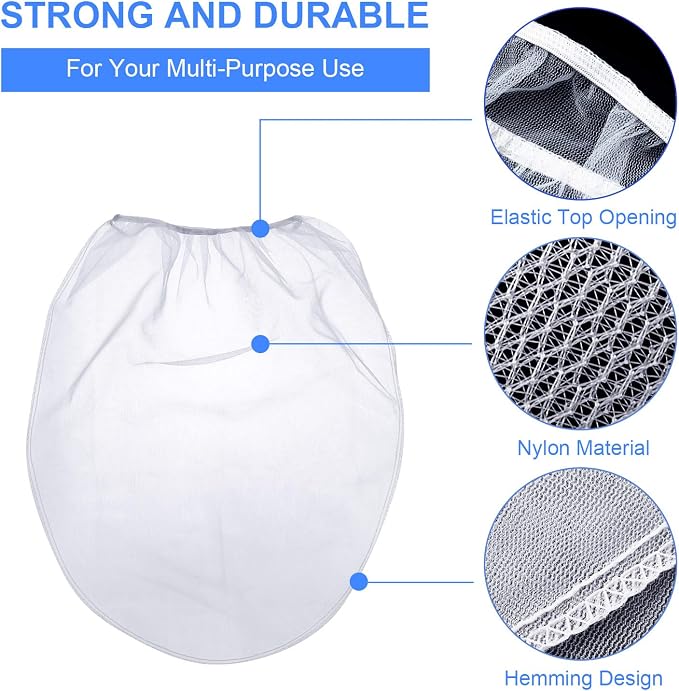 Paint Strainer Bags White Fine Mesh Filters Bag Bucket Elastic Opening Strainer - Image 4