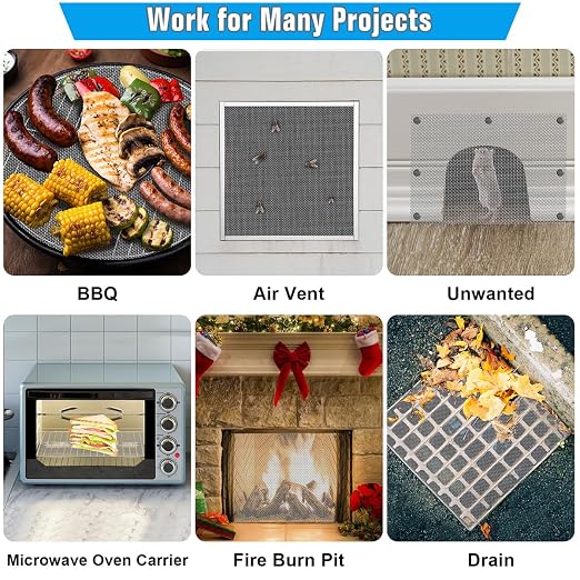 Valchoose Soft 304 Stainless Steel Mesh, 8 Pack Bendable Woven 8.3"X11.8" - Image 3