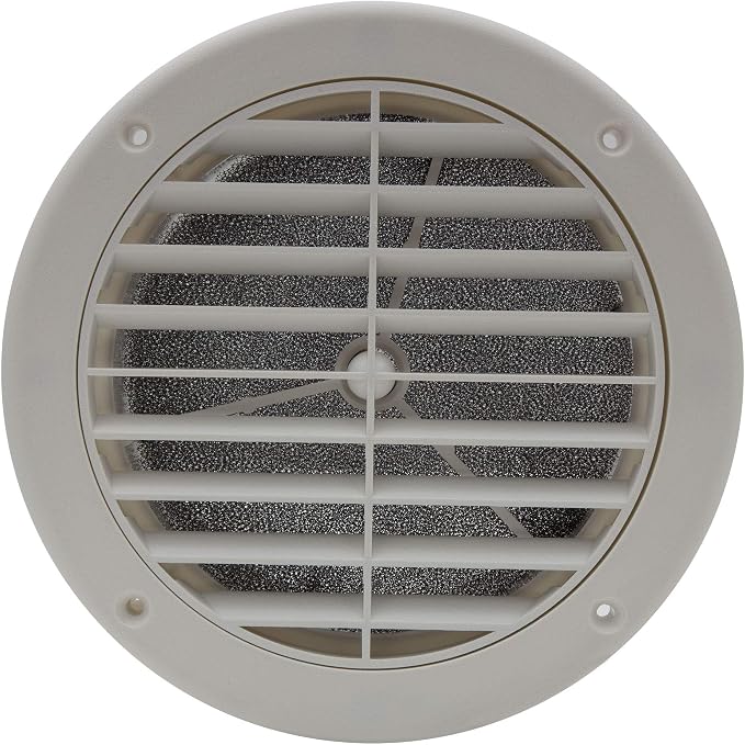 RecPro RV AC Vent 5" Side Vent | Optional Charcoal Filter | White | Camper AC - Image 2