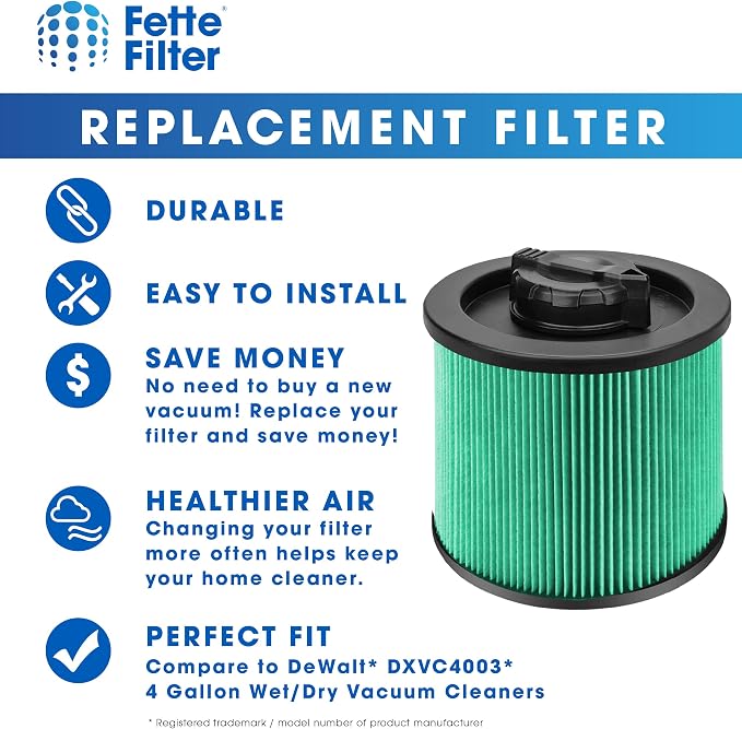 Fette Filter - DXVC4003 Premium HEPA Cartridge Filter Replacement Compatible - - Image 5
