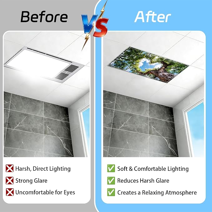 4 Pack 2x4 FT Magnetic Fluorescent Light Covers, Ceiling Light Filters - Image 7
