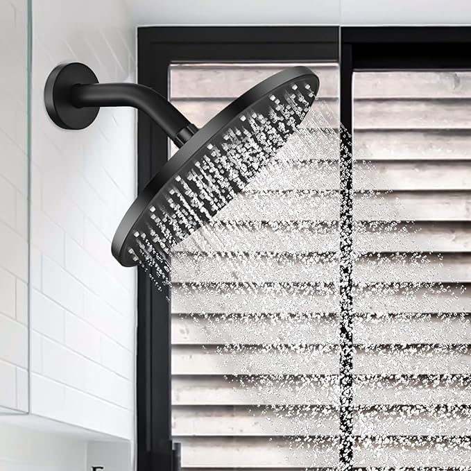 Wall Mounted Extention Shower Arm (Sold with Shower Arm Flange) for U4993-BL 6-inches, Matte Black
