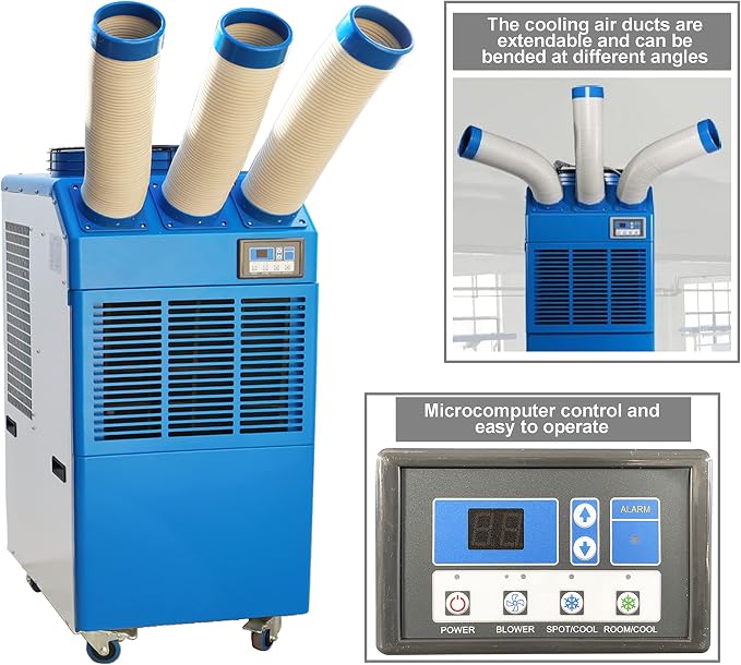 TECHTONGDA Industrial Spot Cooler Mobile Air Conditioner Outdoor Cooling - Image 3