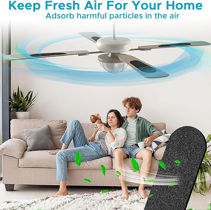 Ceiling Fan Air Filter -15 Pack Activated Coconut Shell Carbon Unscented Air - Image 6