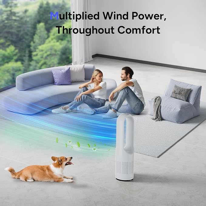 3 IN 1 Tower Fan, 31.5Inch Cooling & Heating Bladeless Fan - Image 4