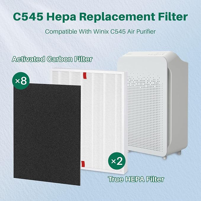 10 Pack C545 Replacement HEPA Filter Compatible - Image 2
