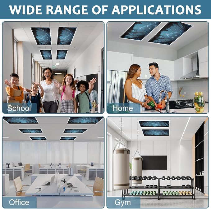 6PCS Fluorescent Light Cover, 4x2 Feet Magnetic Light Cover Fluorescent Lights - Image 5